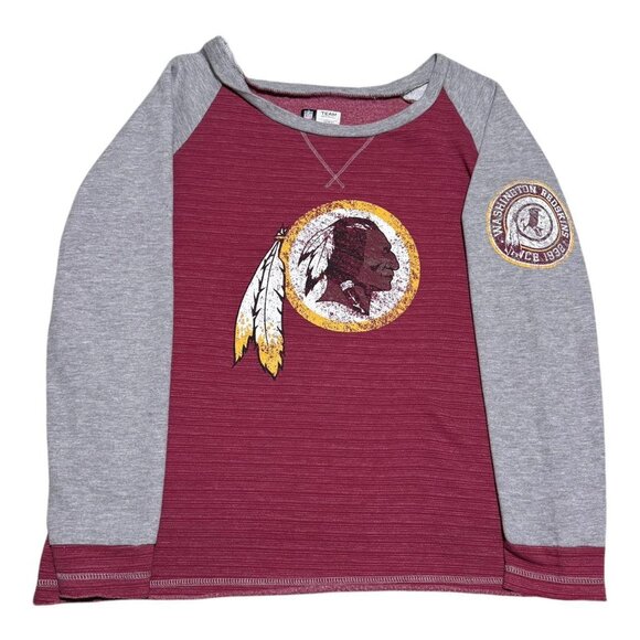 NFL‎ Washington Redskins Big Logo Scoop Neck Sweatshirt Women’s Medium - Picture 1 of 5